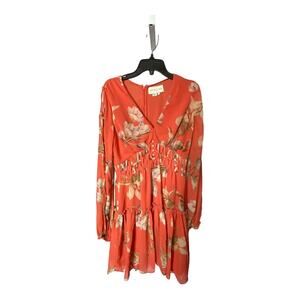Sachin & Babi Women's Size 2 Keira Tiered Long Sleeve Dress Pink Floral NWOT